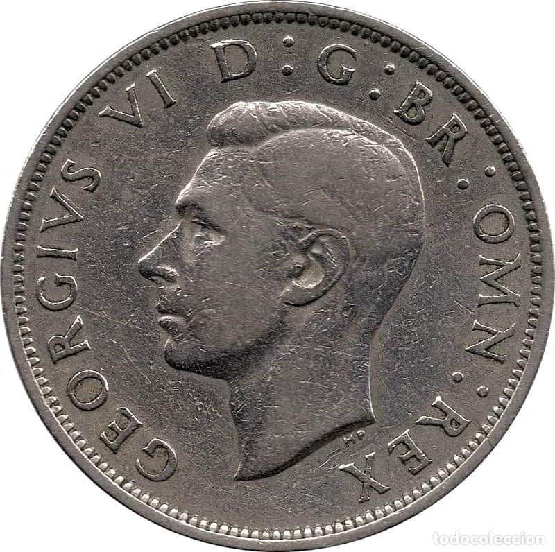 Monedas antiguas de Europa: Reino Unido 1948 [MND] 1/2 Corona. Jorge VI (BC)