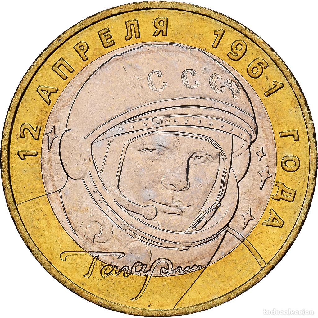 Monedas antiguas de Europa: [#1513778] Rusia, 10 Roubles, 2001, Moscow, 40&egrave;me anniversaire du premier voyage humain