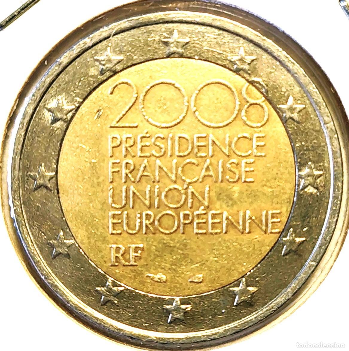 Moedas antigas da Europa: FRANCIA (2001-) - 2 EUROS 2008 - PRESIDENCIA FRANCESA DEL CONCEJO DE LA UNION EUROPEA - A - 8,50 GR.
