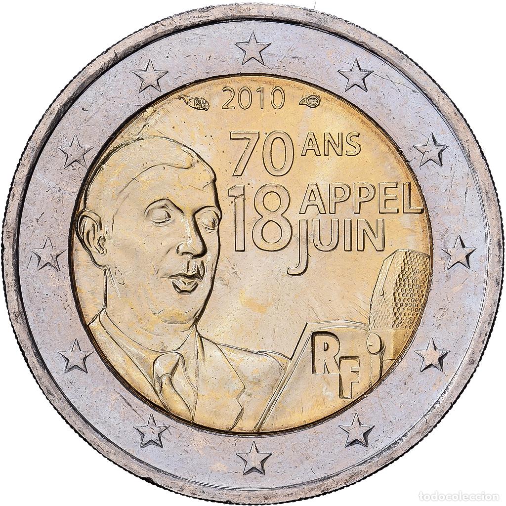 Monedas antiguas de Europa: [#1513712] Francia, 2 Euro, 70e anniversaire de l'appel du 18 Juin 1940, 2010, Monnaie de