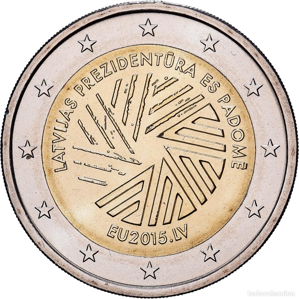 Monedas antiguas de Europa: [#1513714] Letonia, 2 Euro, Pr&eacute;sidence lettone de l'Union europ&eacute;enne au 1er semestre