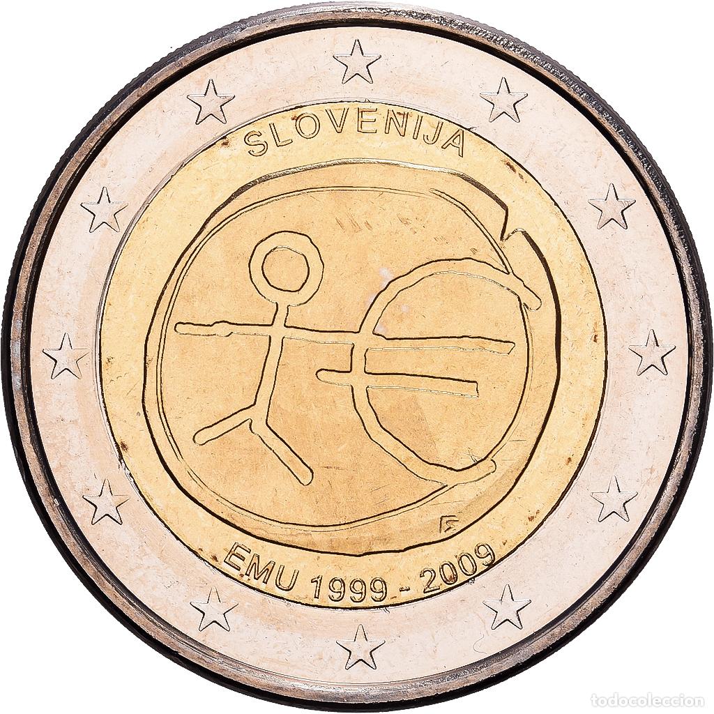 Monedas antiguas de Europa: [#1551736] Eslovenia, 2 Euro, 10e anniversaire de l'Union &eacute;conomique et mon&eacute;taire