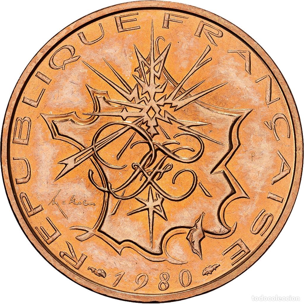 Monedas antiguas de Europa: [#1551725] Francia, 10 Francs, Mathieu, 1980, Paris, Tranche A, N&iacute;quel - lat&oacute;n, FDC