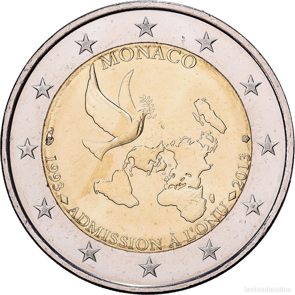 Monedas antiguas de Europa: [#1513730] M&oacute;naco, 2 Euro, 20e anniversaire de l'admission de Monaco &agrave; l'ONU, 2013