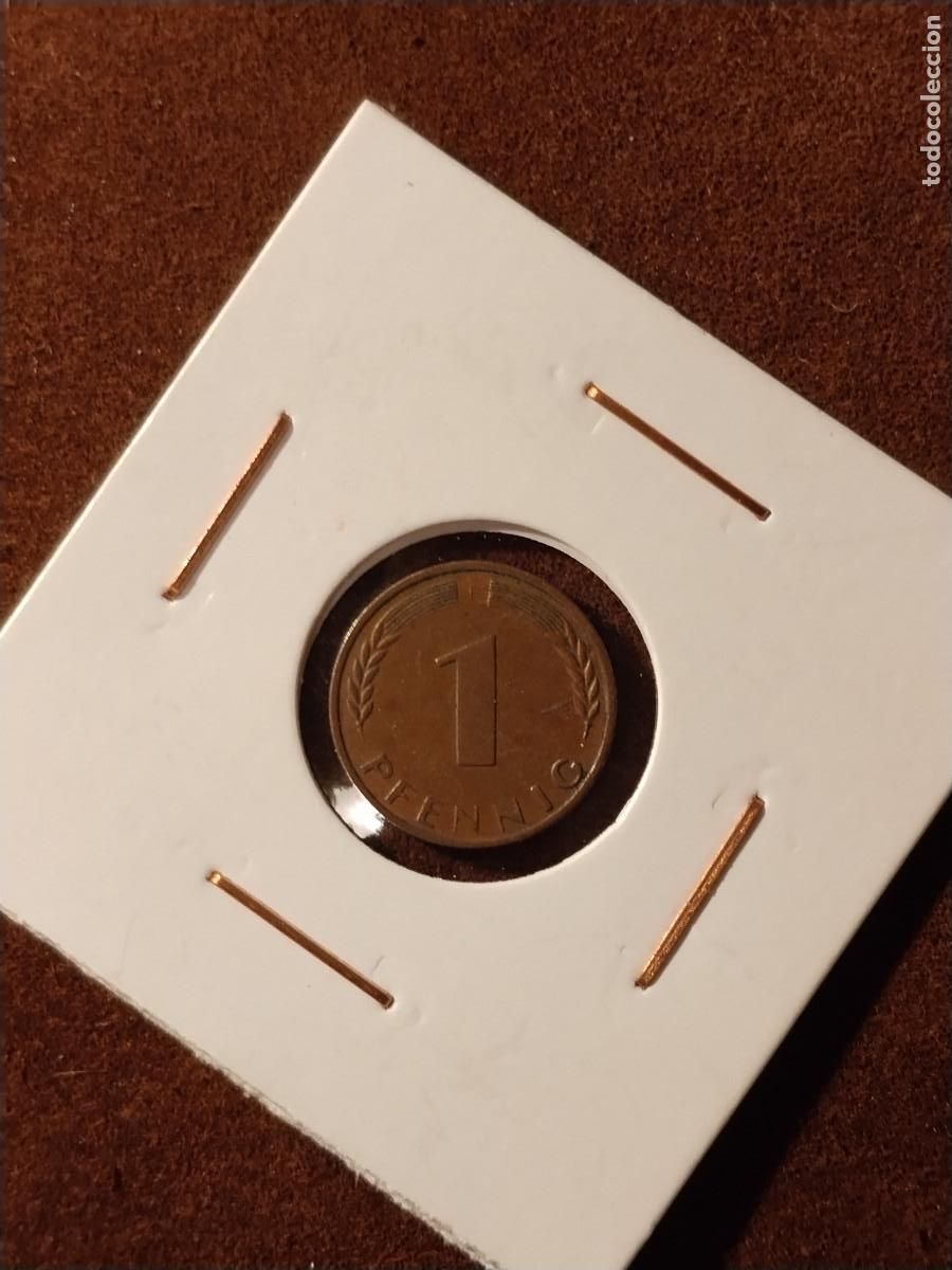 Monedas antiguas de Europa: 1 Pfennig 1950 &ndash; Ceca F- Alemania RFA &ndash; Bronce