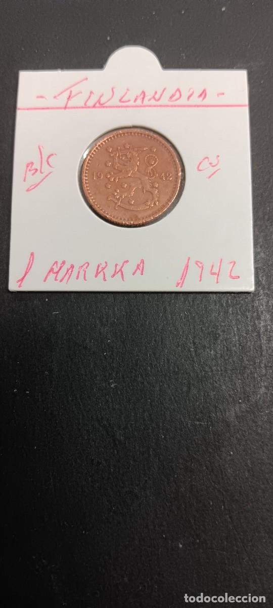 Monedas antiguas de Europa: FINLANDIA 1 MARKKA 1942 BC KM=30a (COBRE)