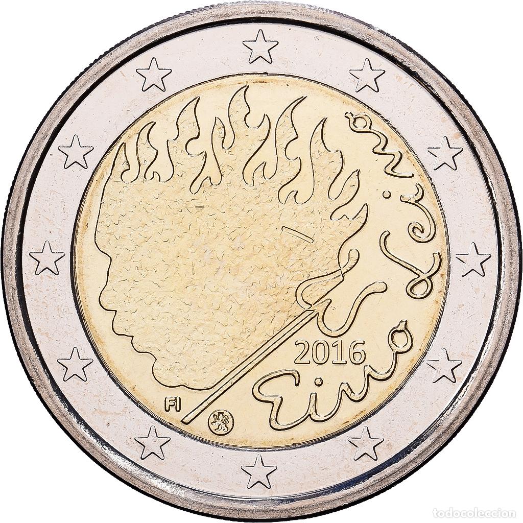 Monedas antiguas de Europa: [#1513739] Finlandia, 2 Euro, 90e anniversaire du d&eacute;c&egrave;s de l&rsquo;&eacute;crivain et po&egrave;te Eino