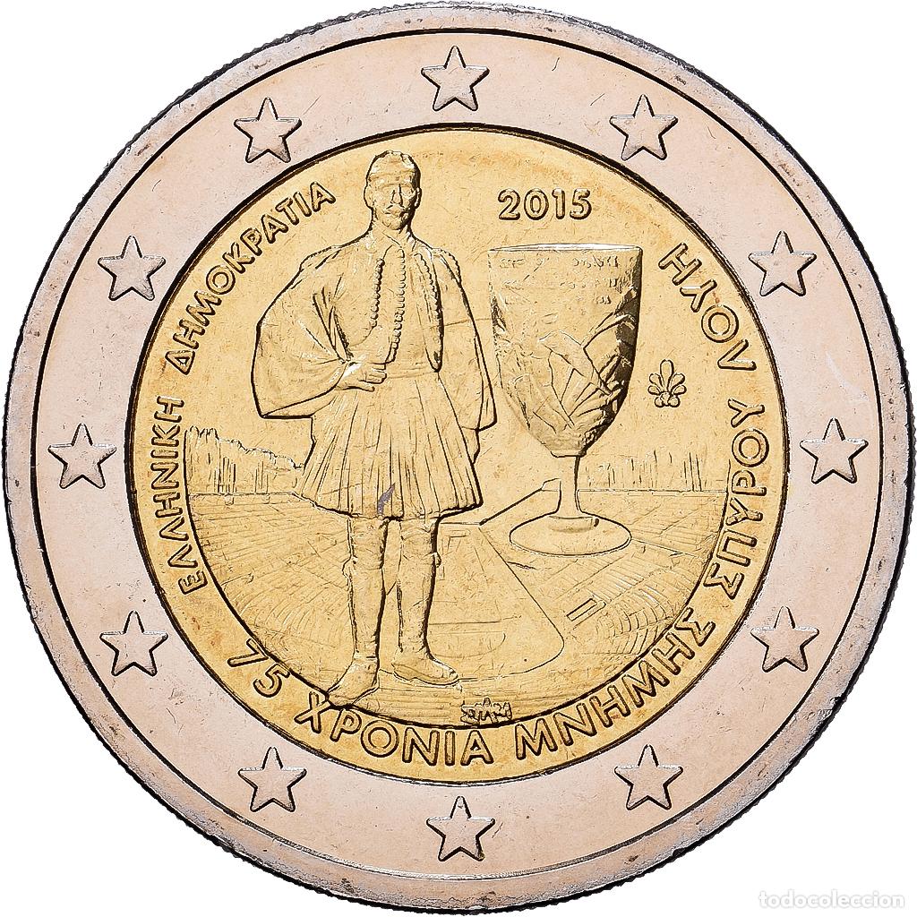 Monedas antiguas de Europa: [#1513745] Grecia, 2 Euro, 75e anniversaire du d&eacute;c&egrave;s du champion olympique du marathon