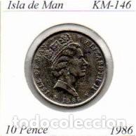 Monedas antiguas de Europa: ISLA DE MAN 1986, 10 PENCE, KM-146, EBC