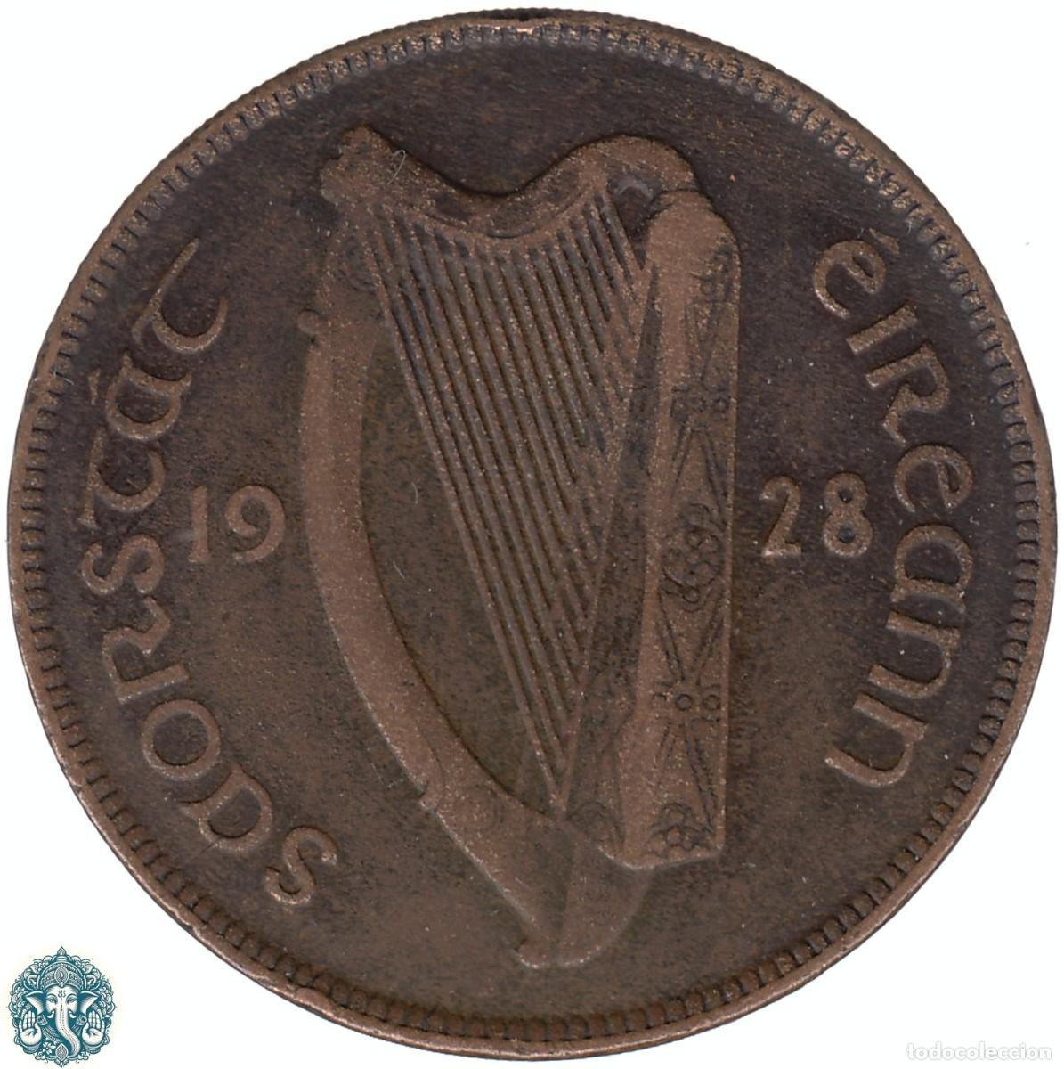 Monedas antiguas de Europa: IRLANDA 1 Penique 1928 KM#3