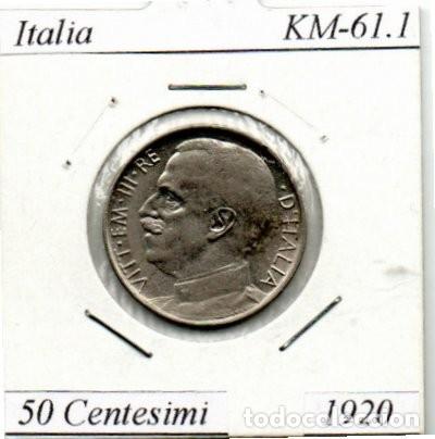 Monedas antiguas de Europa: ITALIA 1920, 10 CENTESIMI, KM-61.1, EBC