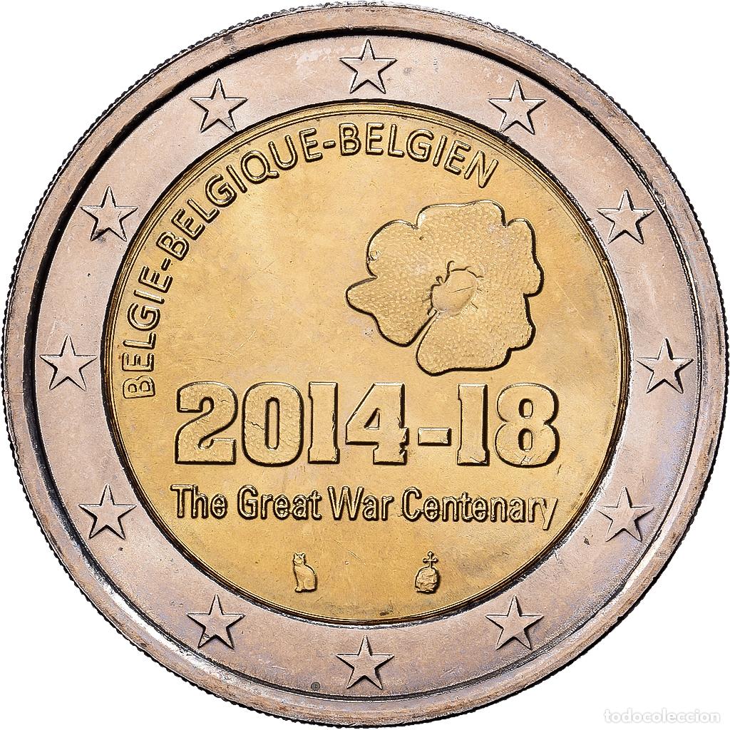 Monedas antiguas de Europa: [#1513751] B&eacute;lgica, 2 Euro, 100e anniversaire du d&eacute;but de la Premi&egrave;re Guerre mondiale