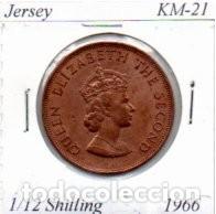 Monedas antiguas de Europa: JERSEY 1966, 1-12 SHILLING, KM-21, SC;