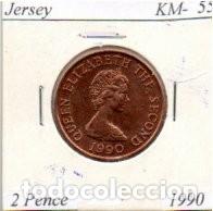 Monedas antiguas de Europa: JERSEY 1990, 2 PENCE, KM-55, SC