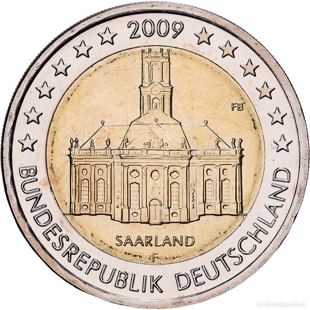 Monedas antiguas de Europa: [#1513755] Alemania, 2 Euro, Le land de la Sarre et la Ludwigskirche de Sarrebruck, 2009