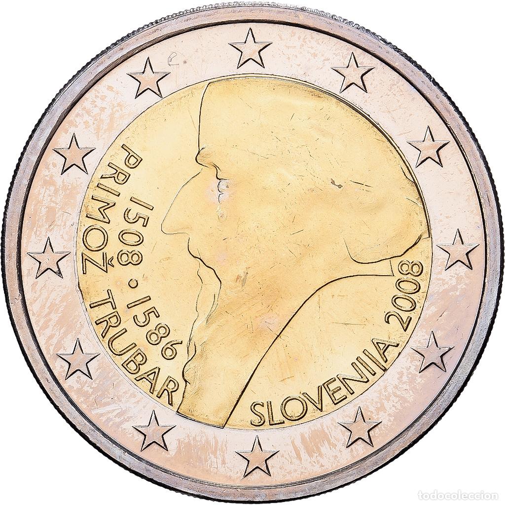Monedas antiguas de Europa: [#1513760] Eslovenia, 2 Euro, 500e anniversaire de la naissance de Primoz Trubar, 2008
