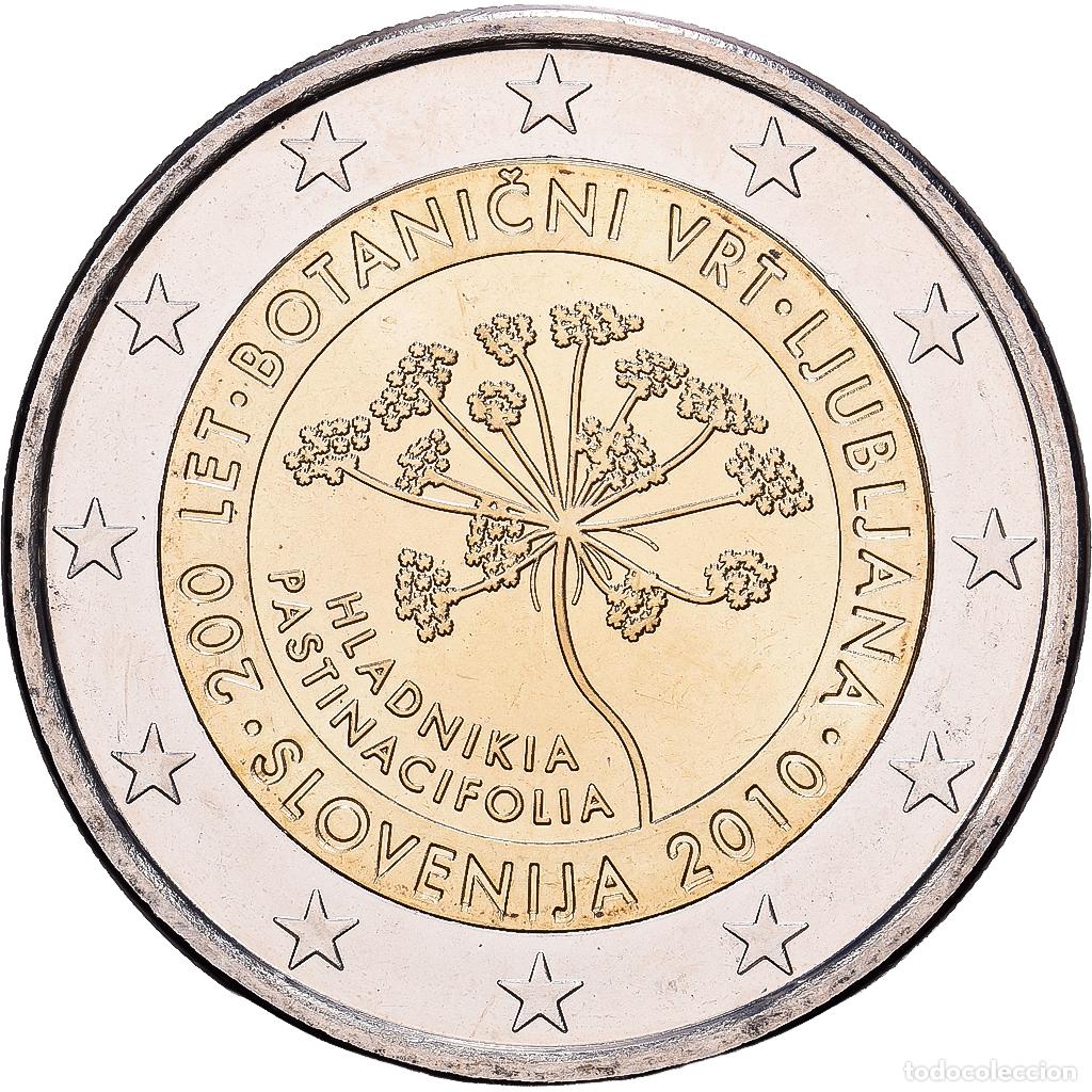 Monedas antiguas de Europa: [#1513762] Eslovenia, 2 Euro, 200e anniversaire du jardin botanique de Ljubljana, 2010