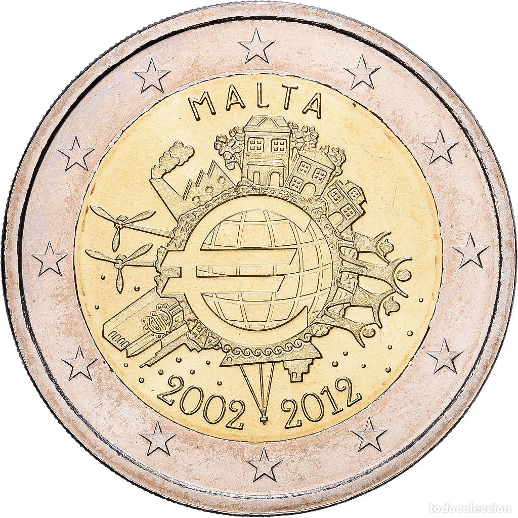 Monedas antiguas de Europa: [#1513763] Malta, 2 Euro, 10e anniversaire de la mise en circulation de l'euro