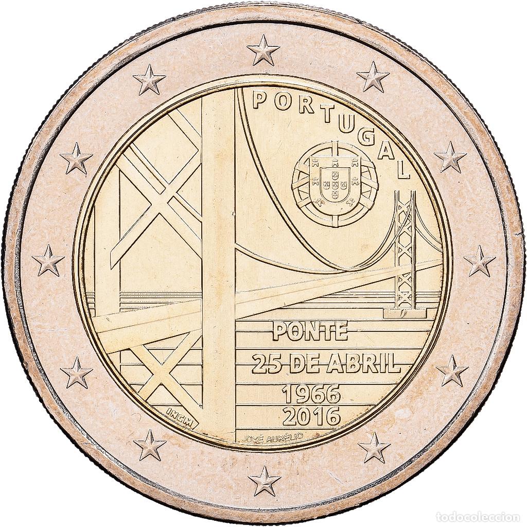 Monedas antiguas de Europa: [#1513767] Portugal, 2 Euro, 50e anniversaire de l'inauguration du Pont du 25-Avril &agrave;