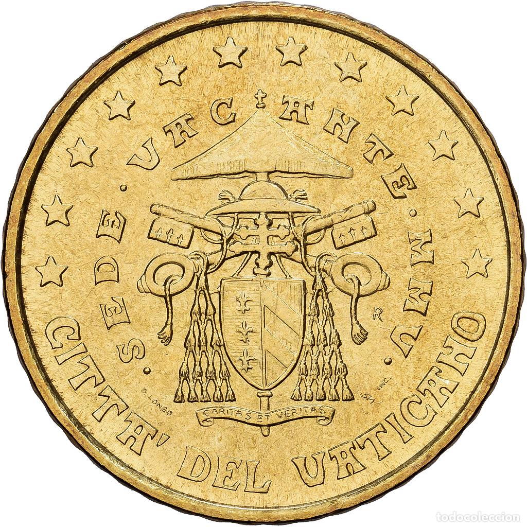 Monedas antiguas de Europa: [#1513771] CIUDAD DEL VATICANO, 50 Centimes, Les armoiries du cardinal camerlingue, 2005