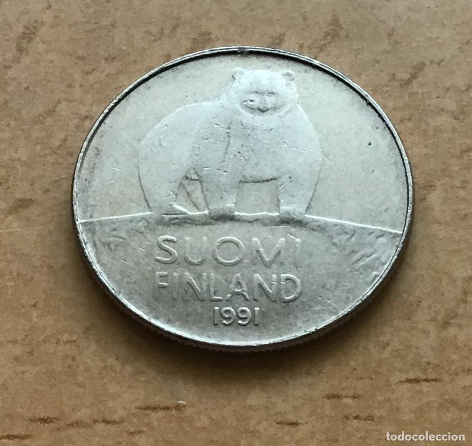 Monedas antiguas de Europa: 50 pennia de Finlandia. A&ntilde;o 1991