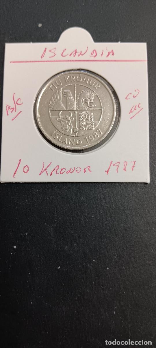 Monedas antiguas de Europa: ISLANDIA 10 KRONOR 1987 BC KM=29 (CUPRONIQUEL)