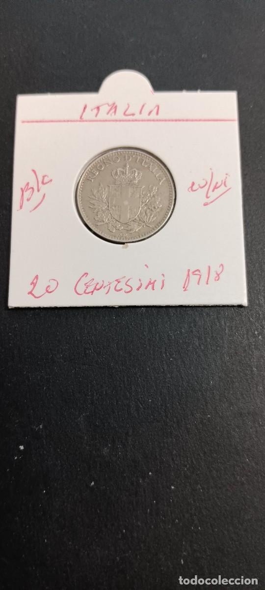 Monedas antiguas de Europa: ITALIA 20 CENTESIMI 1918 BC KM=58 (CUPRONIQUEL)