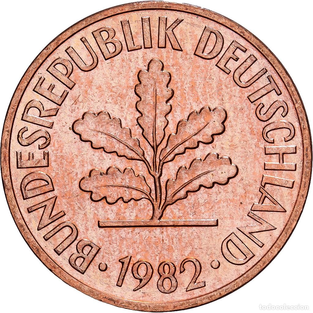 Monedas antiguas de Europa: [#1551816] ALEMANIA - REP&Uacute;BLICA FEDERAL, 2 Pfennig, 1982, Munich, Cobre chapado en acero