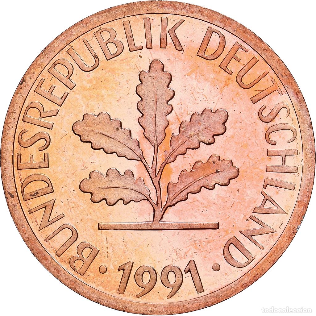 Monedas antiguas de Europa: [#1551815] ALEMANIA - REP&Uacute;BLICA FEDERAL, Pfennig, 1991, Karlsruhe, Cobre chapado en acero