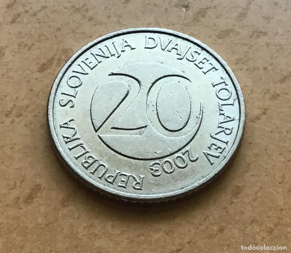 Monedas antiguas de Europa: 20 tolarjev de Eslovenia. A&ntilde;o 2003
