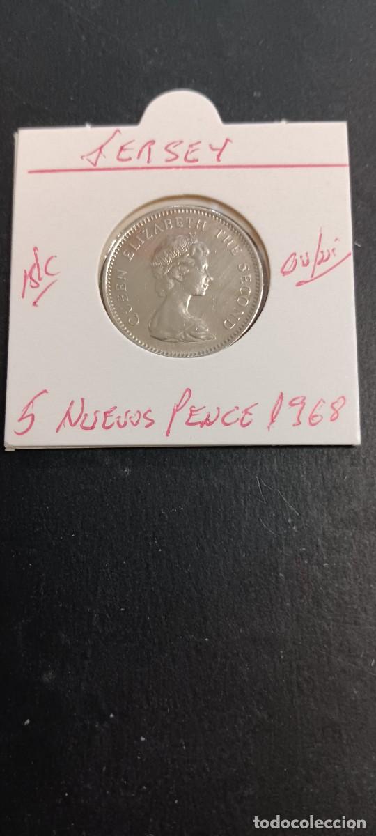 Monedas antiguas de Europa: JERSEY 5 NUEVOS PENCE 1968 BC KM=32 (CUPRONIQUEL)