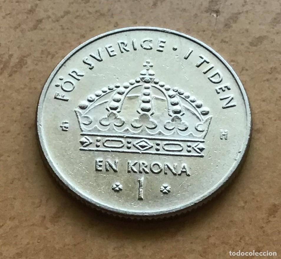 Monedas antiguas de Europa: 1 corona de Suecia. A&ntilde;o 2005