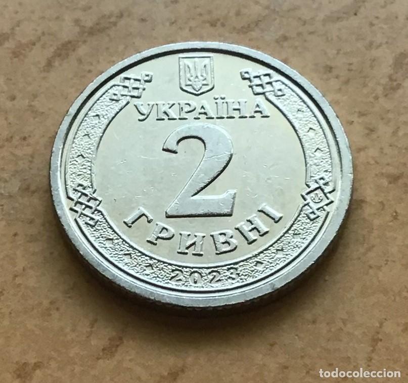 Monedas antiguas de Europa: 2 grivna de Ucrania. A&ntilde;o 2023