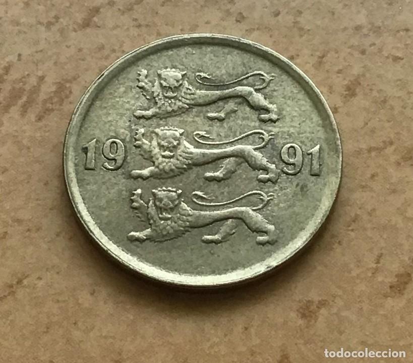 Monedas antiguas de Europa: 10 senti de Estonia. A&ntilde;o 1991