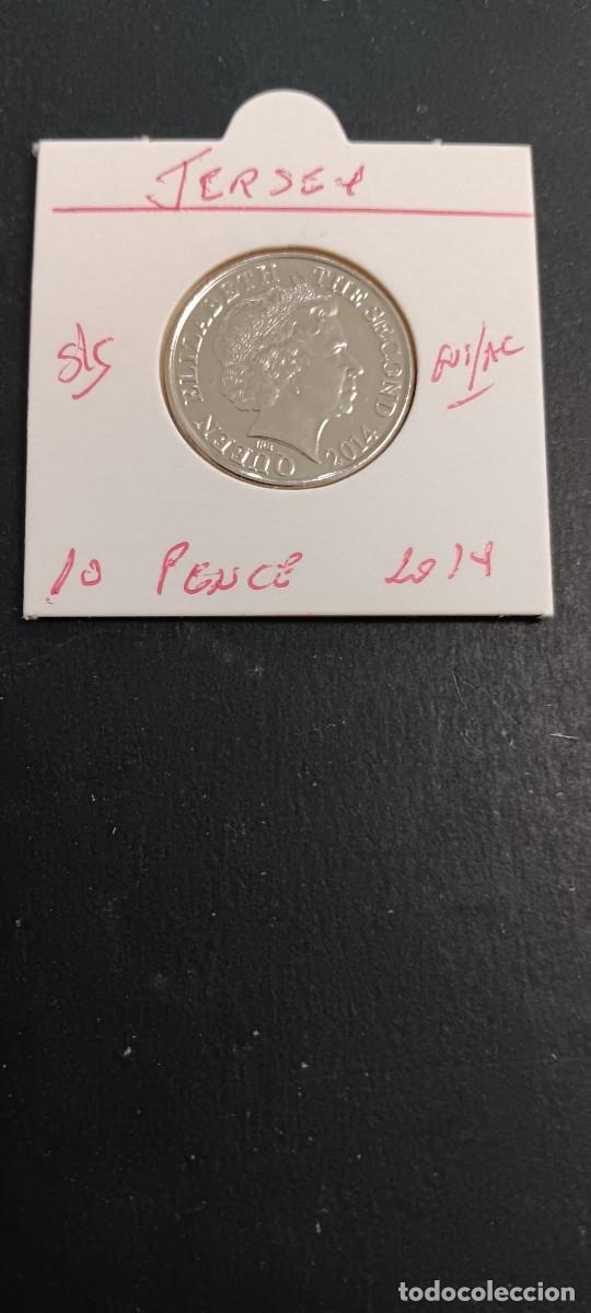 Monedas antiguas de Europa: JERSEY 10 PENCE 2014 MBC KM=106a (NIQUE-ACEROL)MAGNETICA