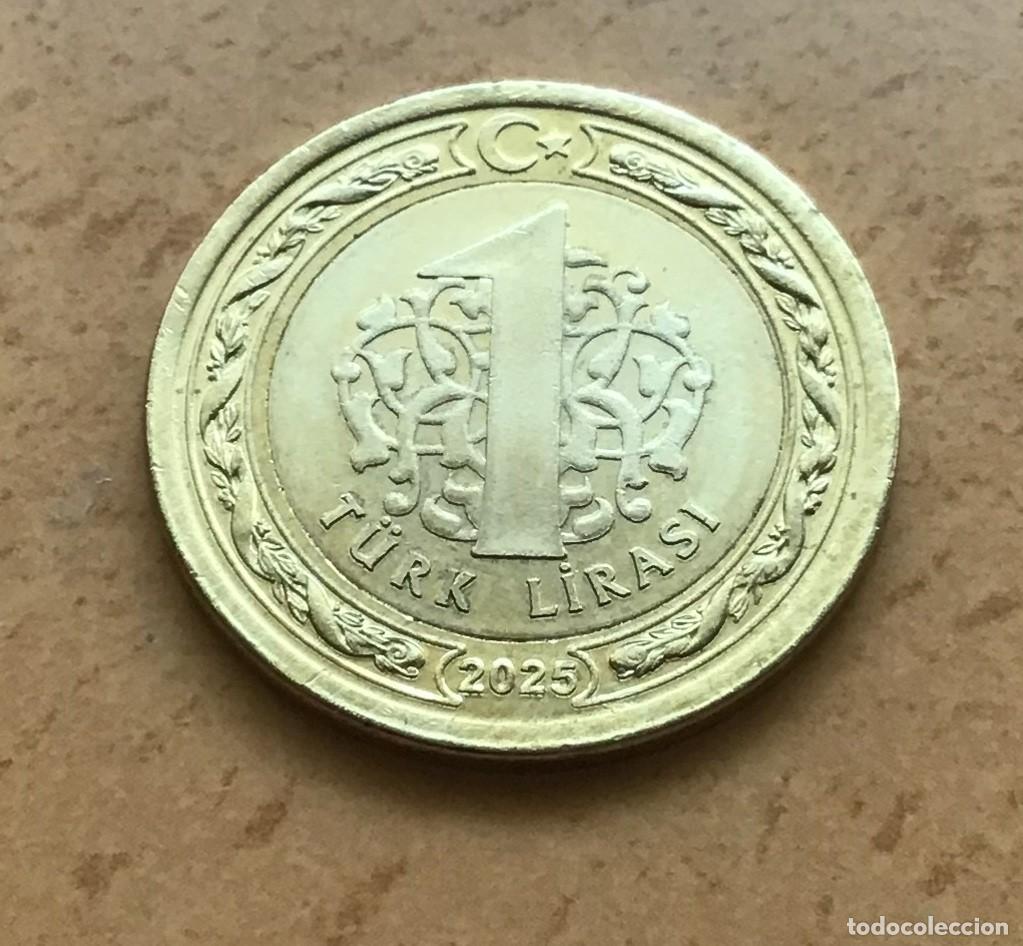 Monedas antiguas de Europa: 1 lira de Turqu&iacute;a. A&ntilde;o 2025