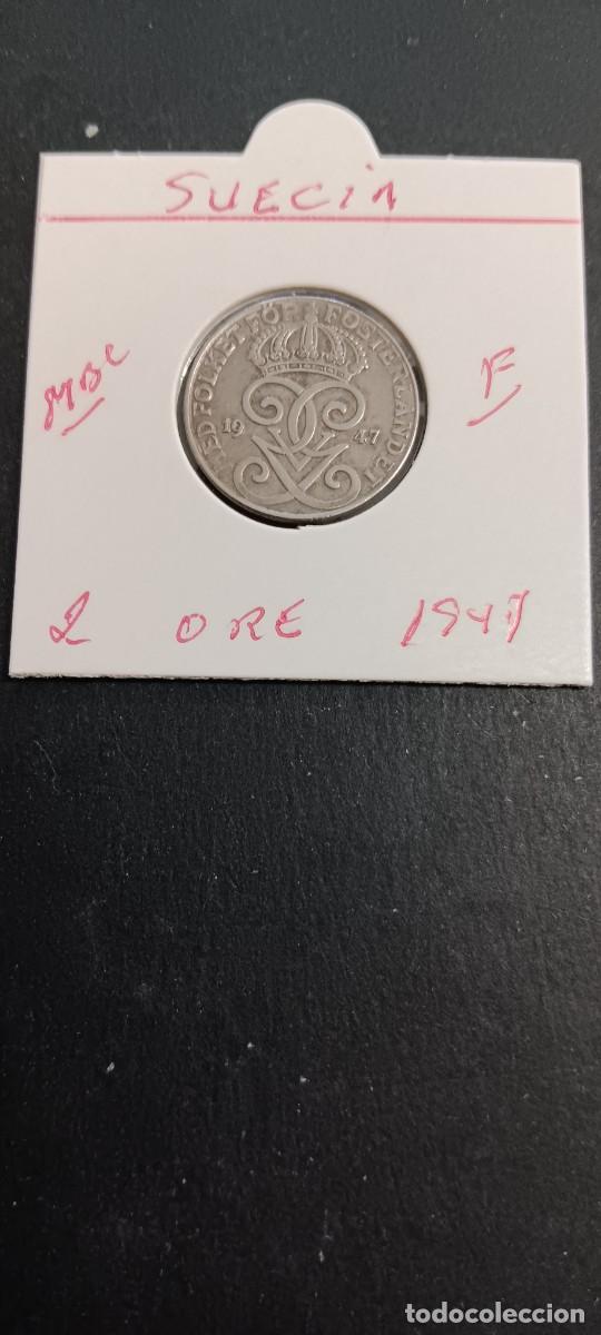 Monedas antiguas de Europa: SUECIA 2 ORE 1948 MBC KM=811 (HIERRO) GUSTAV V