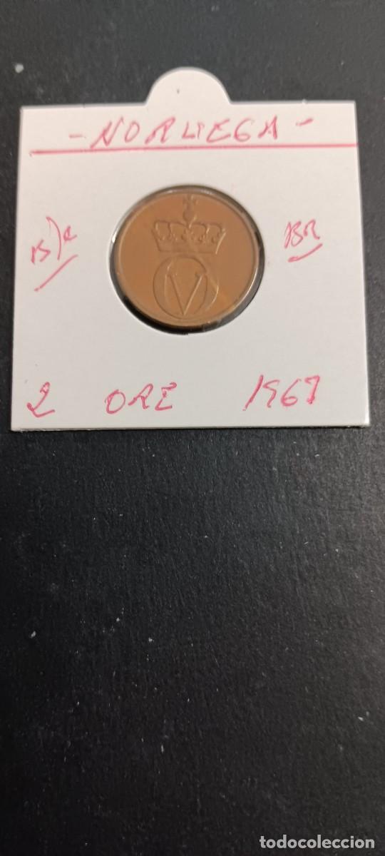 Monedas antiguas de Europa: NORUEGA 2 ORE 1967 BC KM=410 (BRONCE) HAAKON VII