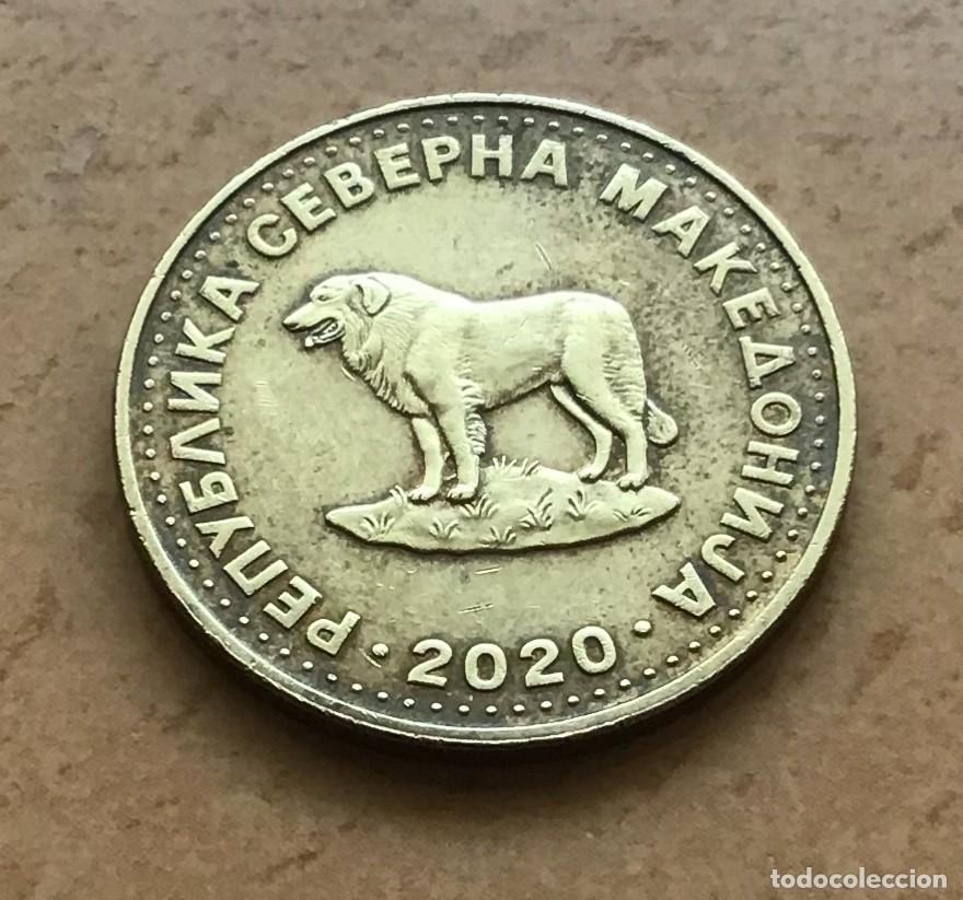 Monedas antiguas de Europa: 1 denar de Macedonia del Norte. A&ntilde;o 2020