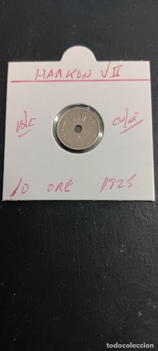 Monedas antiguas de Europa: NORUEGA 10 ORE 1925 BC KM=383 (CUPRONIQUEL) HAAKON VII