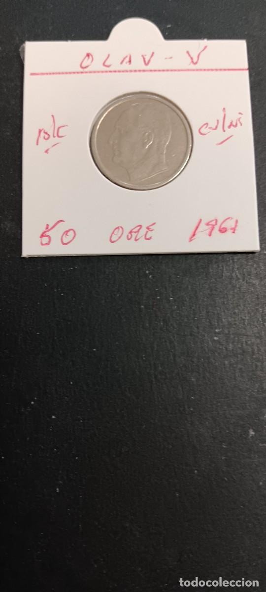 Monedas antiguas de Europa: NORUEGA 50 ORE 1961 BC KM=408 (CUPRONIQUEL) OLAV V