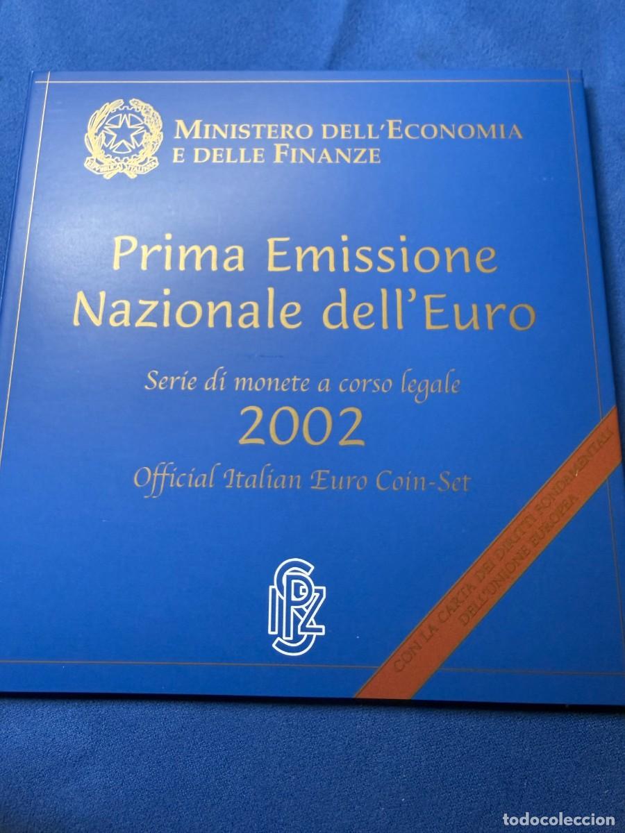 Monedas antiguas de Europa: ITALIA. Primera emisi&oacute;n italiana del euro. Dedicada a Dante. 1 c&eacute;ntimo a 2 euros. 2002.
