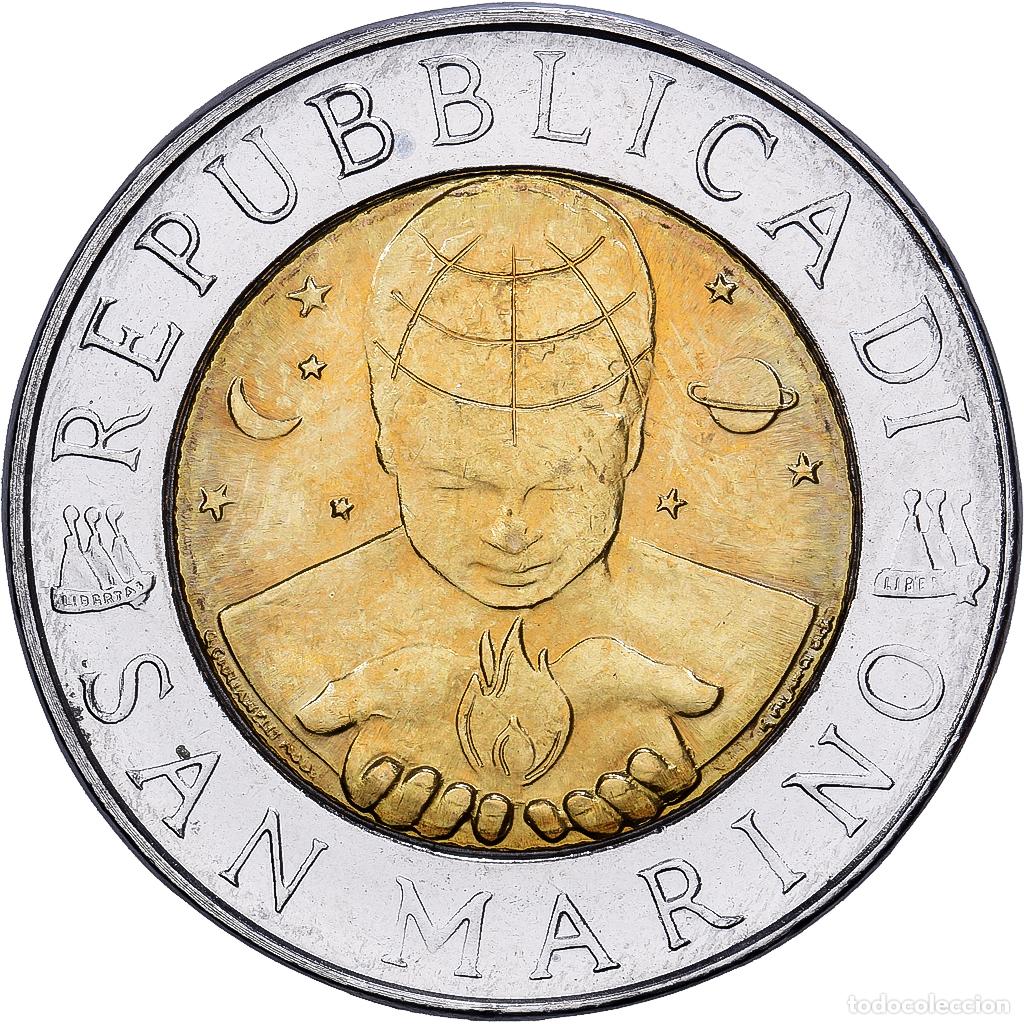 Monedas antiguas de Europa: [#1513777] Moneda, San Marino, 500 Lire, 1999, Rome, MBC, Bimet&aacute;lico, KM:394