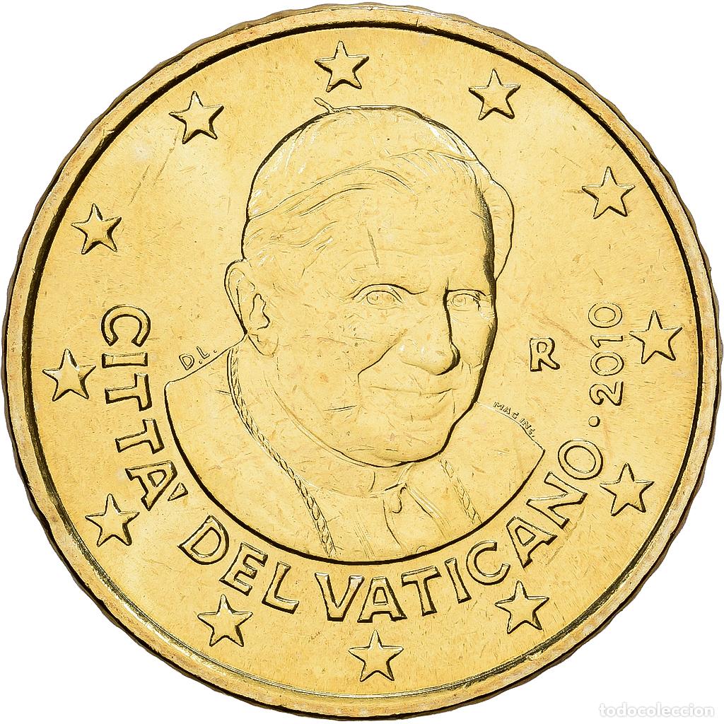 Monedas antiguas de Europa: [#1513779] CIUDAD DEL VATICANO, Pope Benedict XVI, 50 Centimes, 2010, Rome, Nordic gold