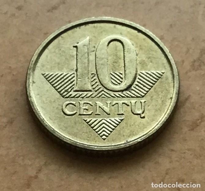 Monedas antiguas de Europa: 10 centas de Lituania. A&ntilde;o 1998