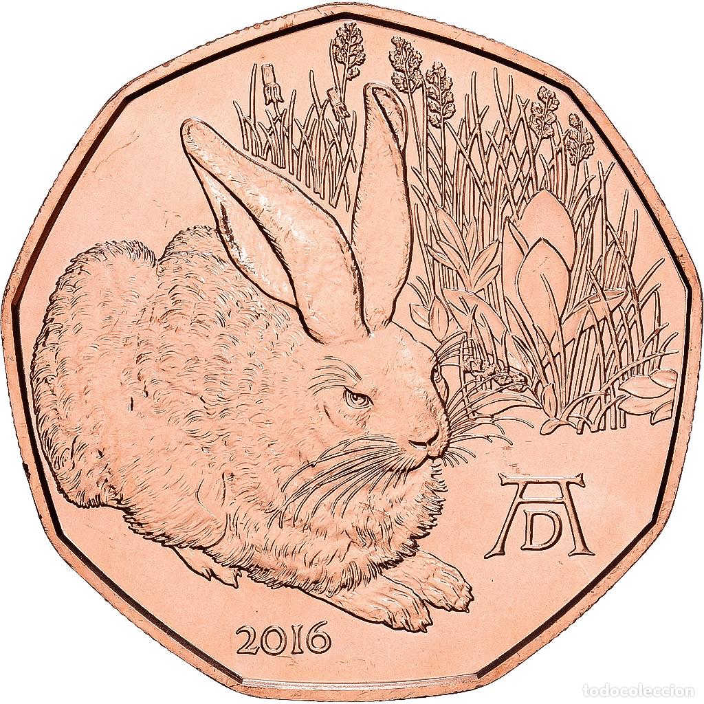 Monedas antiguas de Europa: [#1513806] Austria, 5 Euro, Le li&egrave;vre d'Albrecht D&uuml;rer, 2016, AUSTRIAN MINT, Cuivre, SC