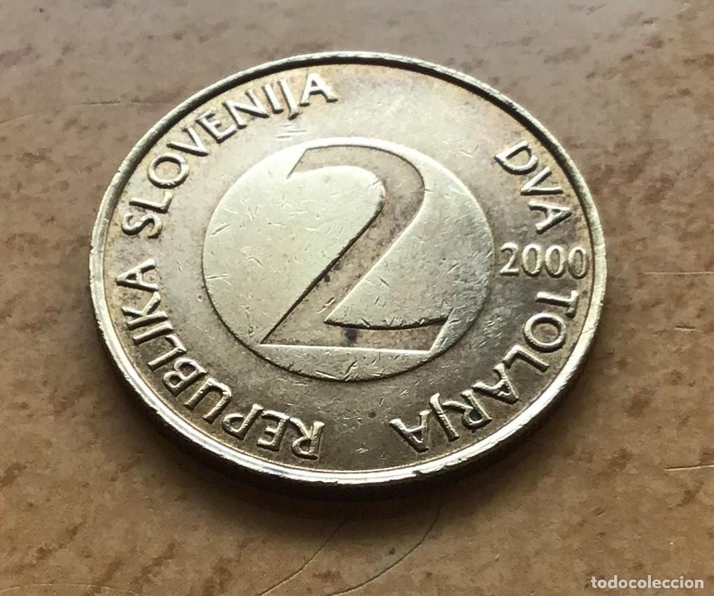 Monedas antiguas de Europa: 2 tolarjev de Eslovenia. A&ntilde;o 2000