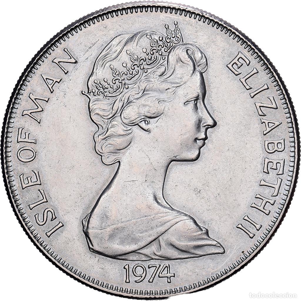 Monedas antiguas de Europa: [#1513791] Isla de Man, 1 couronne, 1974, Pobjoy Mint, 100eme anniversaire de la naissance