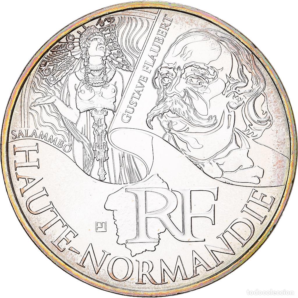 Monedas antiguas de Europa: [#1551837] Francia, 10 Euro, Haute-Normandie, 2012, Paris, Plata, EBC+, Gadoury:EU514
