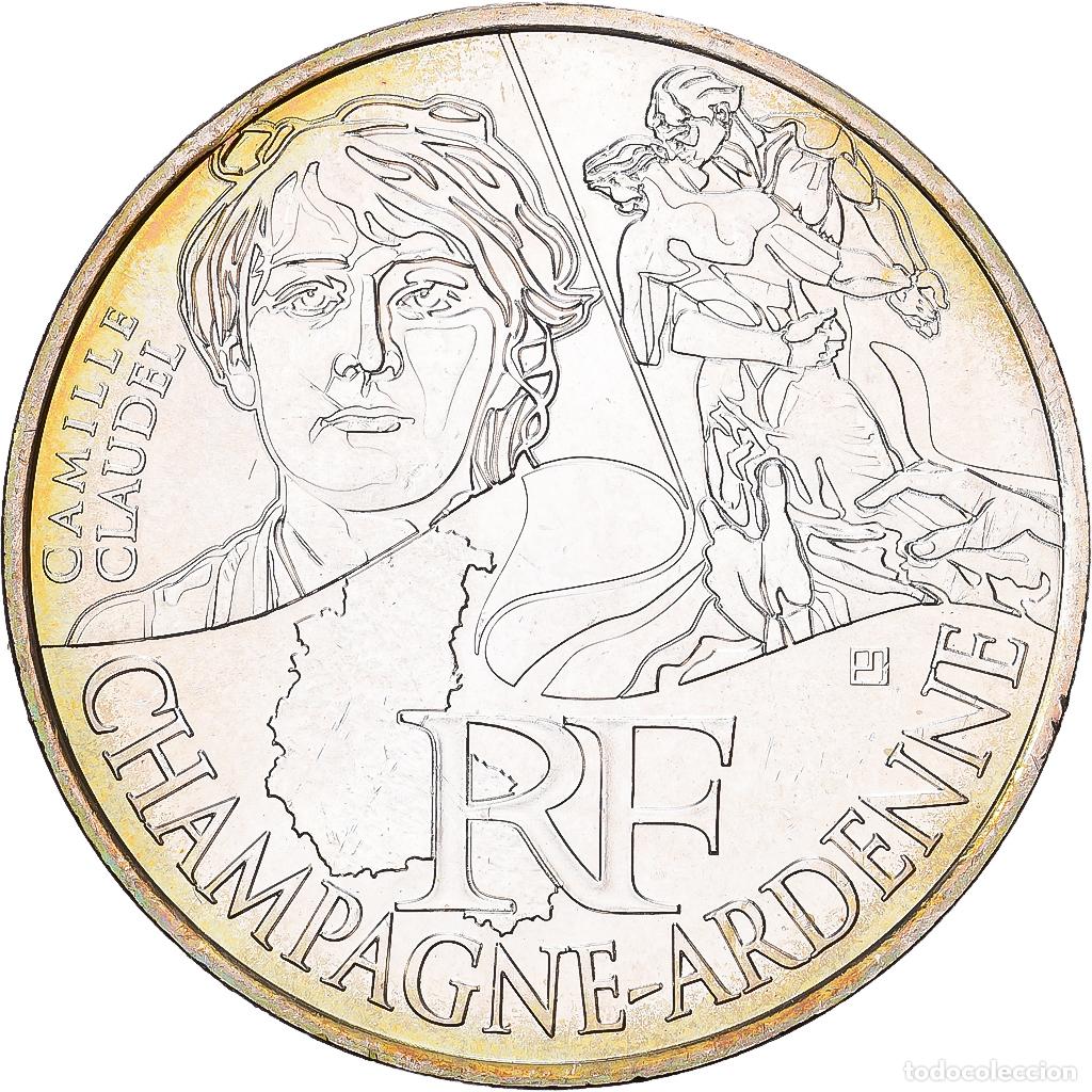 Monedas antiguas de Europa: [#1551841] Francia, 10 Euro, Champagne-Ardenne, 2012, Paris, Plata, EBC+, Gadoury:EU514